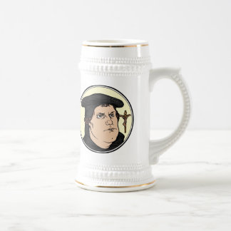 Chope À Bière Martin Luther admettant le Christ a crucifié le