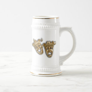 Chope À Bière Masques d'or de tragédie de comédie de Stein de