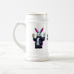 Chope À Bière Mauvais lapin de Pâques ! Joyeuses Pâques, amusons