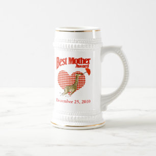 Chope À Bière Meilleur Mère Prix Giraffe Stein avec Coeurs