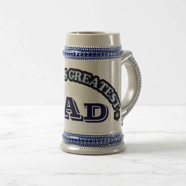 Chope À Bière Meilleur Papa du Monde Stein (Devant droit)