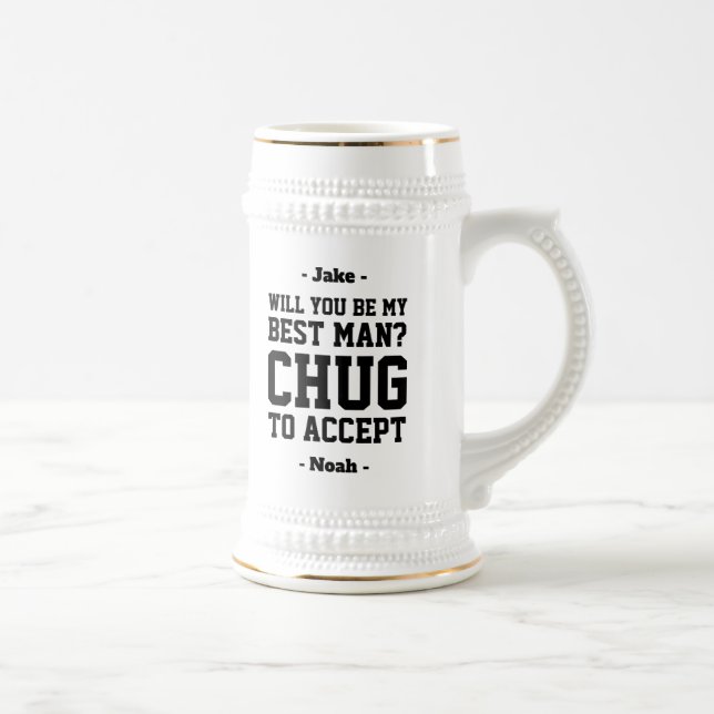 Chope À Bière Meilleure proposition d'homme Chug pour accepter M (Droite)