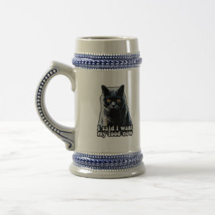 Chope À Bière Mème de chat grincheux amusant pour les propriétai