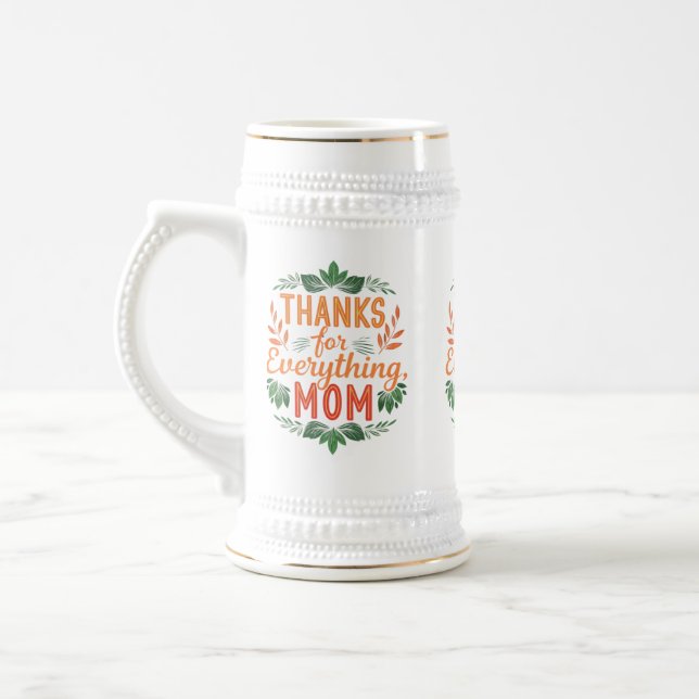 Chope À Bière Merci pour tout, Maman" - Stein 22 oz (Gauche)