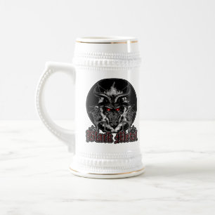 Chope À Bière Métal de noir de pentagone étoilé de Baphomet