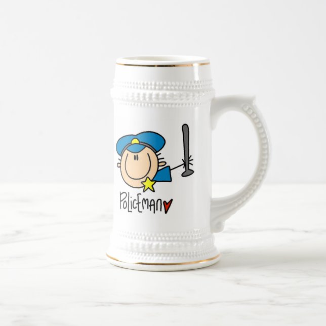 Chope À Bière Métier d'agent de police (Droite)