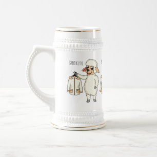 Chope À Bière Mignonne brebis avec blouson