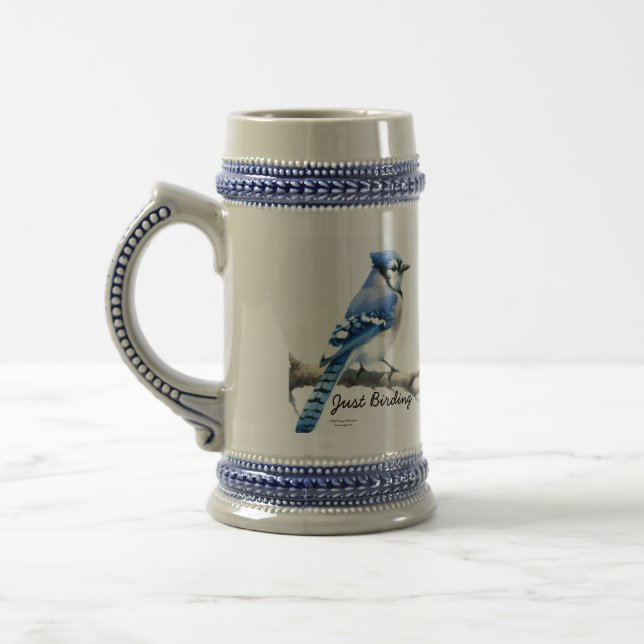 Chope À Bière Moderne Juste Birding Blue Jays (Gauche)