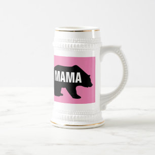 CHOPE À BIÈRE MOM MAMA BEAR GRIZZLY BIÈRE STEIN