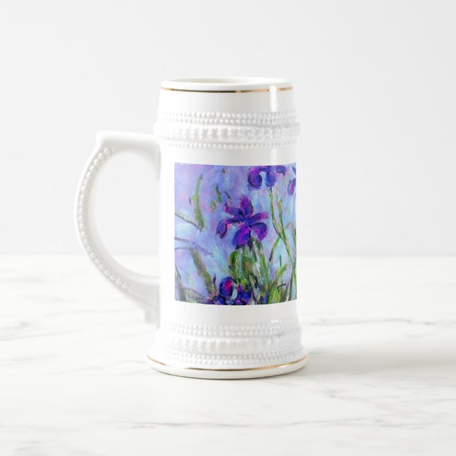 Chope À Bière Monet Lilac Irises (Gauche)