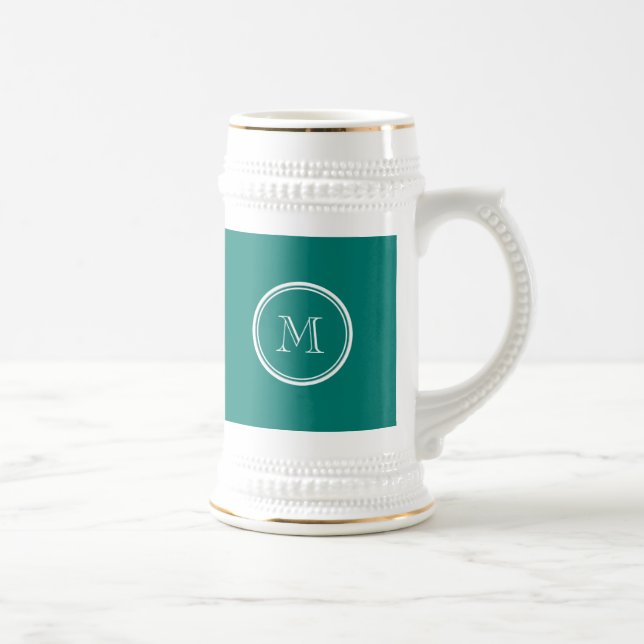Chope À Bière Monogramme couleur haut de gamme vert pin (Droite)