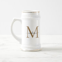 Monogramme d'or noir moderne Nom initial