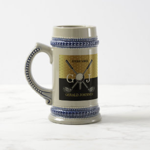 Chope À Bière Monogramme minimaliste sur mesure élégant Golf Con