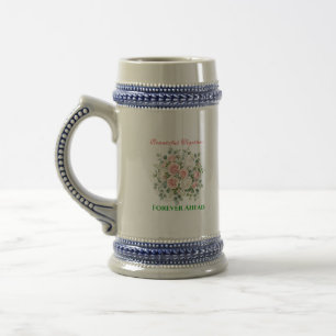 Chope À Bière Montre de mariage florale élégante