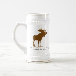 Chope À Bière Moose Stein-Walden, Henry David Thoreau Citation