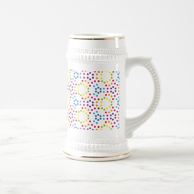 Chope À Bière Motif arc-en-ciel à pois (Droite)
