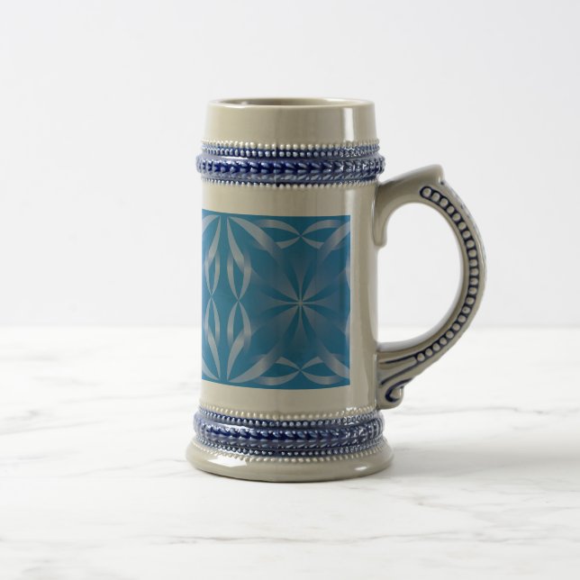 Chope À Bière motif bleu topaz (Droite)
