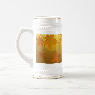 Chope À Bière Motif d'automne avec feuilles d'érable en chute et