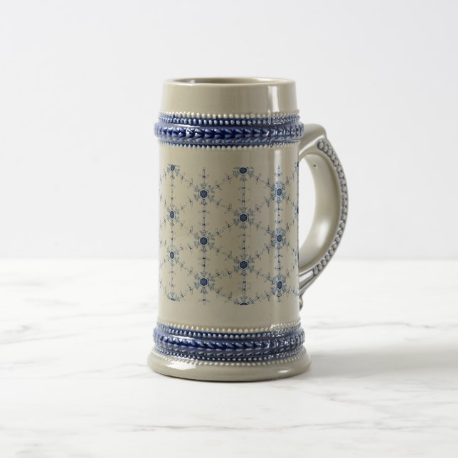 Chope À Bière Motif de flocon de diamant (Devant droit)