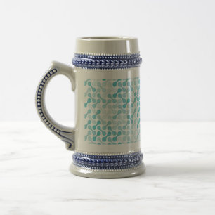 Chope À Bière Motif de métaball bleu