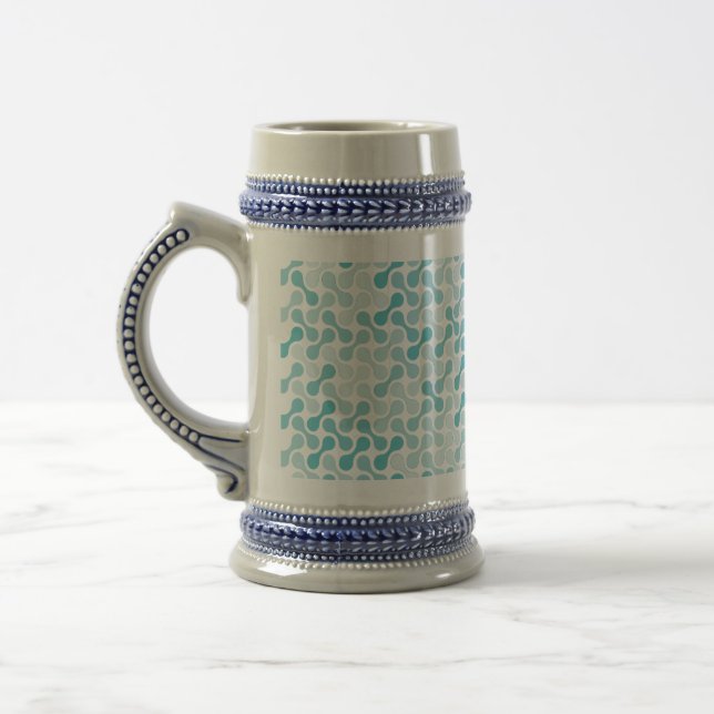 Chope À Bière Motif de métaball bleu (Gauche)