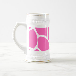 Chope À Bière Motif d'impression de girafe dans le rose lumineux