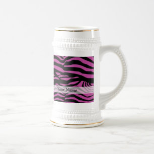 Chope À Bière Motif d'impression zèbre violet
