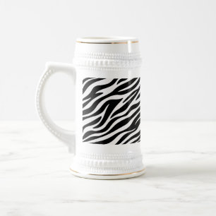 Chope À Bière Motif sans couture de rayures de zèbre Impression 