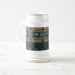 Chope À Bière motif tribal africain ethnique