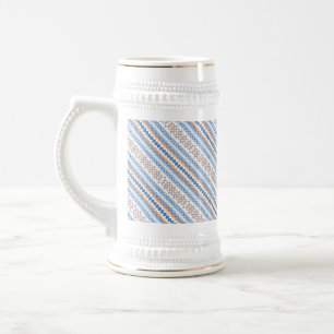 Chope À Bière Motif tribal aztèque orange bleu mignon