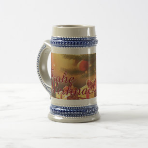 Chope À Bière Motiv, mit Geschenken unterm Weihnachtsbaum 37016