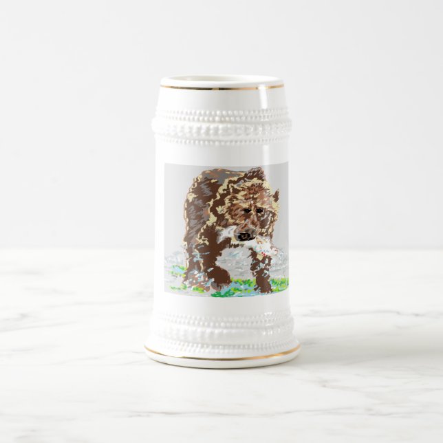 Chope À Bière Mug/Ours grizzli (Centre)