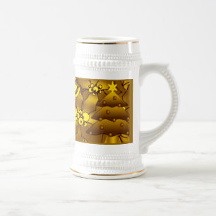 Chope À Bière Musique de Noël d'or