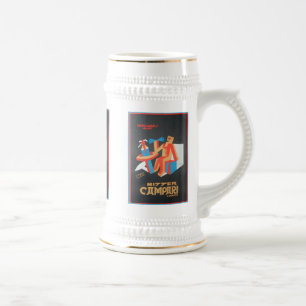 Chope À Bière Musique d'Étiquette amer Campari Vintage