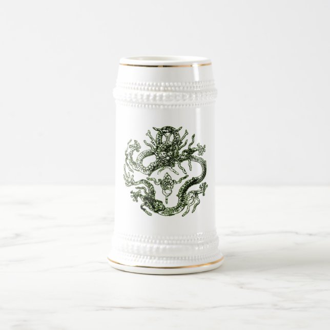 Chope À Bière Musique dragon verte (Centre)