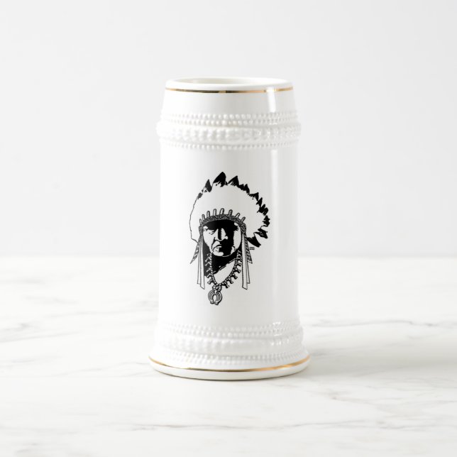 Chope À Bière Musique en chef indien (Centre)