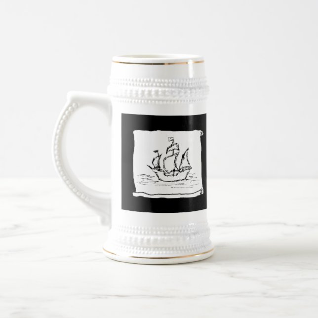 Chope À Bière Navire pirate. (Gauche)