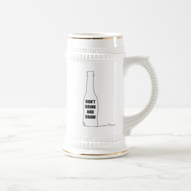 Chope À Bière Ne Buvez pas et Dessinez (Droite)