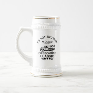 Chope À Bière Né en 1954 élégant cadeau d'anniversaire vintage n