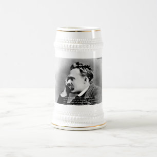 Chope À Bière Nietzsche "Rire" Citation de sagesse Cadeaux Tee -
