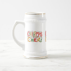 Chope À Bière Noël Cheer Stein - 22 oz de plaisir festif