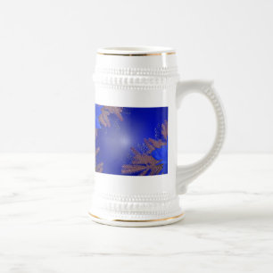 Chope À Bière Noël Poinsettia Bleue IV