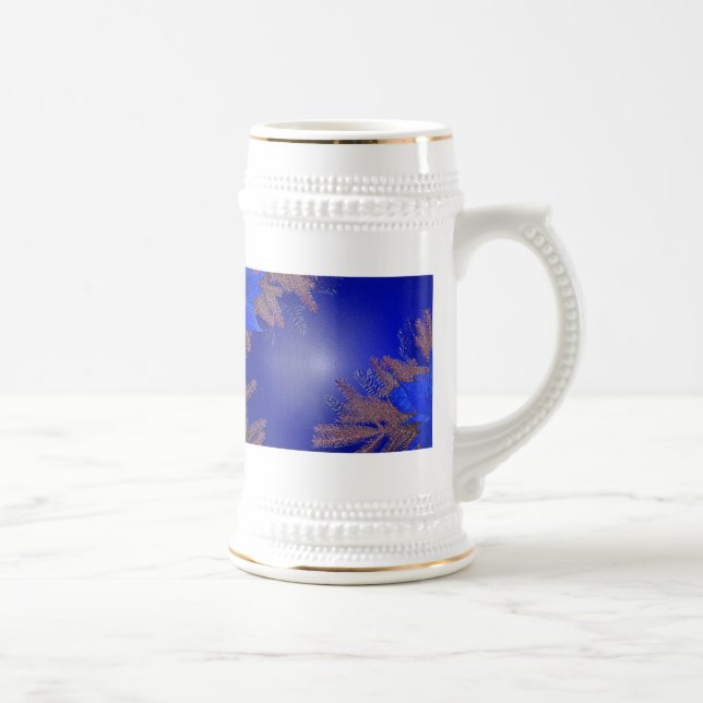 Chope À Bière Noël Poinsettia Bleue IV (Droite)