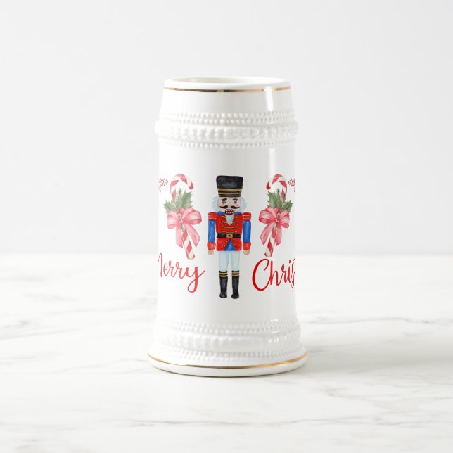 Chope À Bière Noël Stein de casse-noix (Centre)