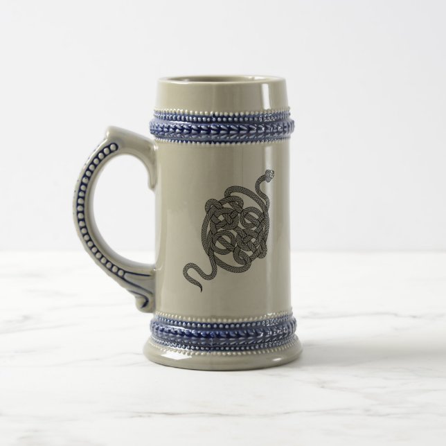 Chope À Bière Noeud serpent [noir] (Gauche)