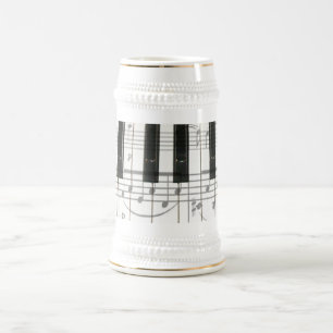 Chope À Bière Notes de clavier et de musique de piano
