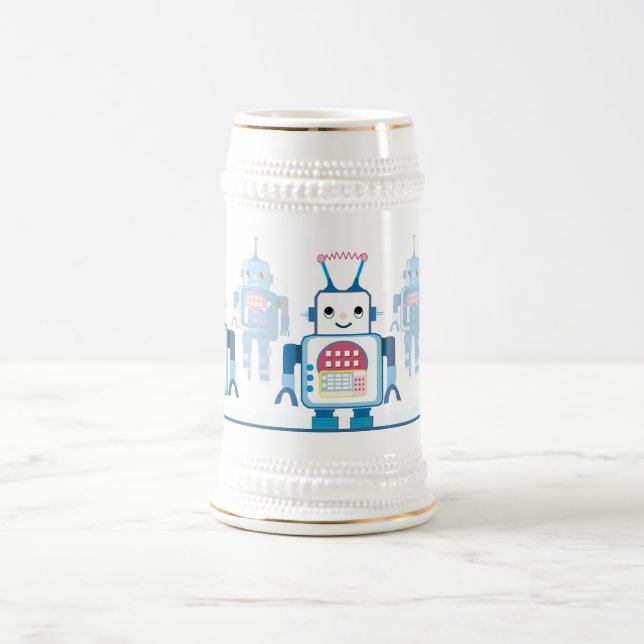 Chope À Bière Nouveautés bleues fraîches de cadeaux de robot (Centre)