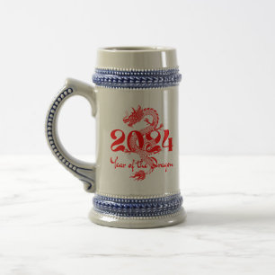 Chope À Bière Nouvel An chinois 2024 année du Dragon