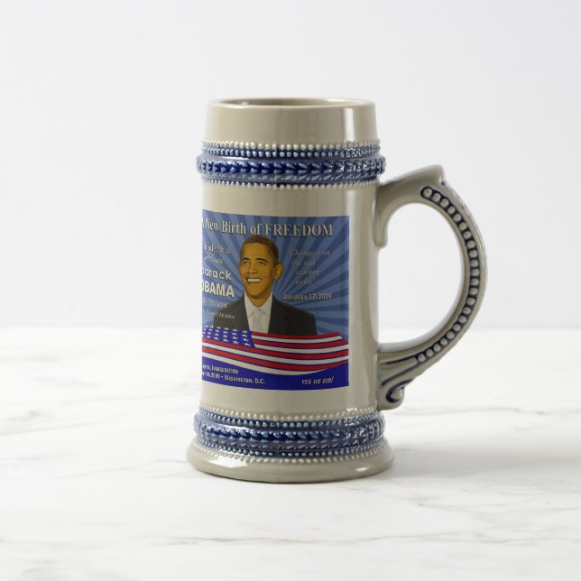 Chope À Bière Obama Philadelphie Stein commémoratif (Droite)
