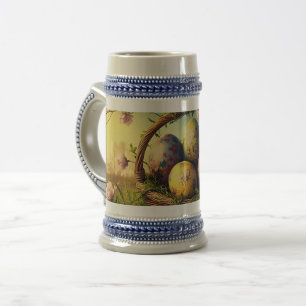 Chope À Bière Œufs de Pâques artistiquement décorés dans un pani